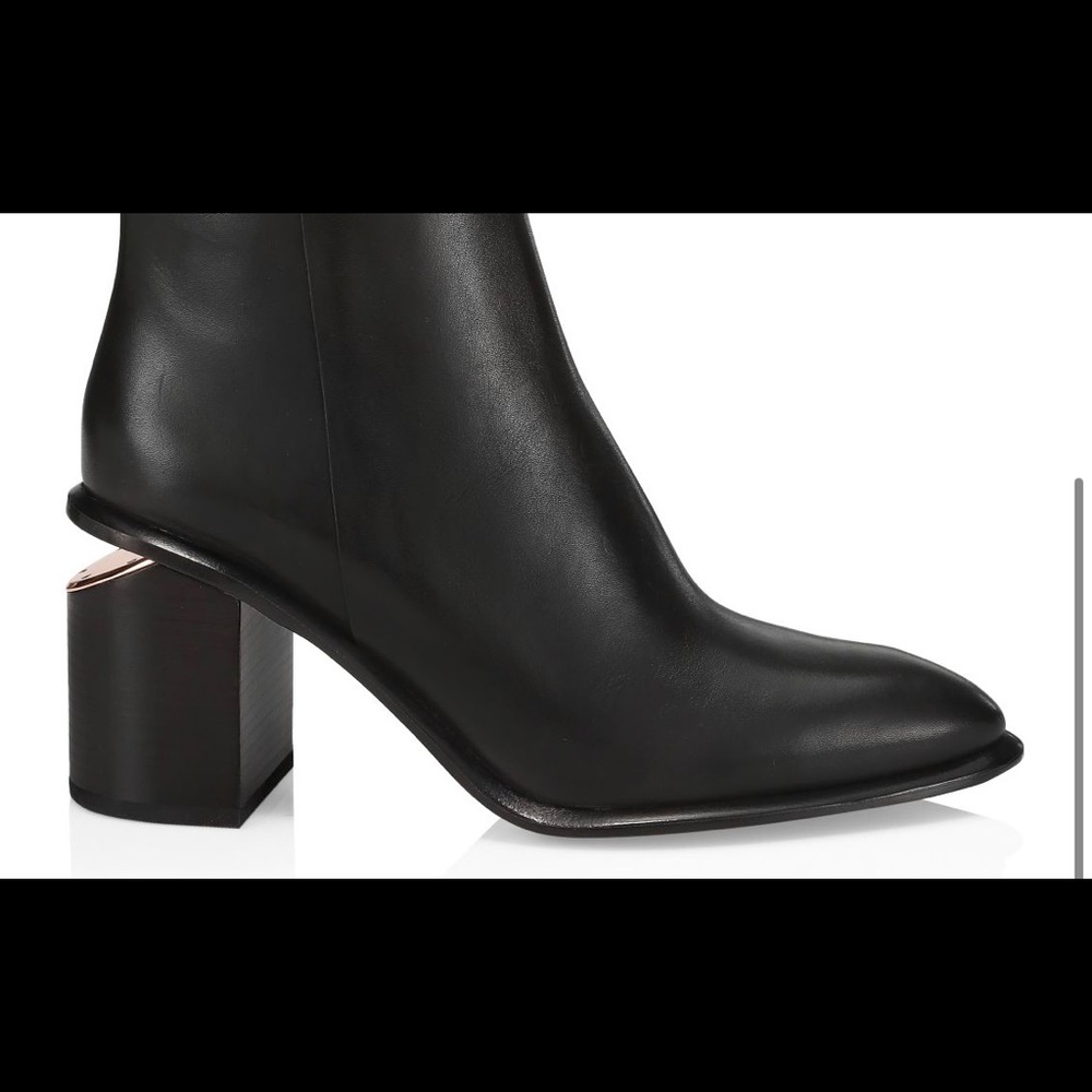 Alexander Wang heeled black Boots Rose Gold